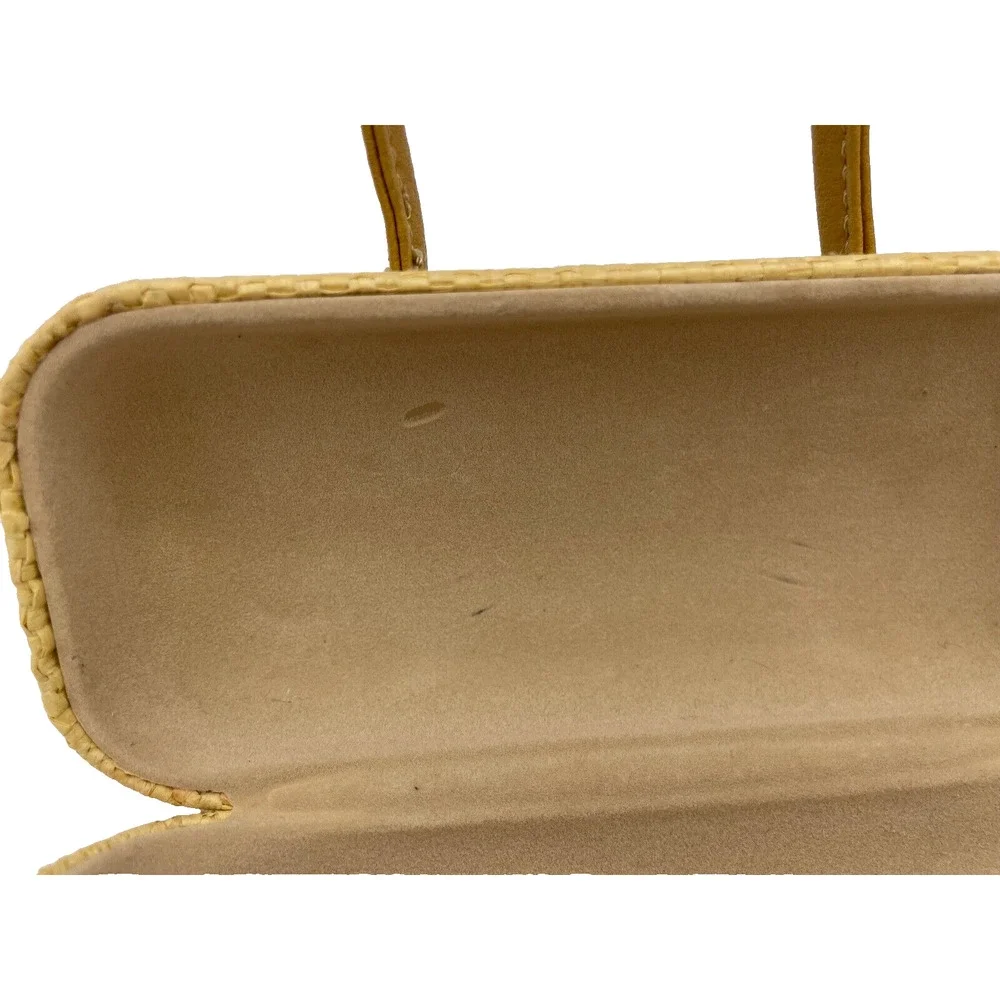 100% Paper With PVC Trim Sunglasses Case, Clam Shell Tan Hard Case- Pre-owned - Picture 6 of 8